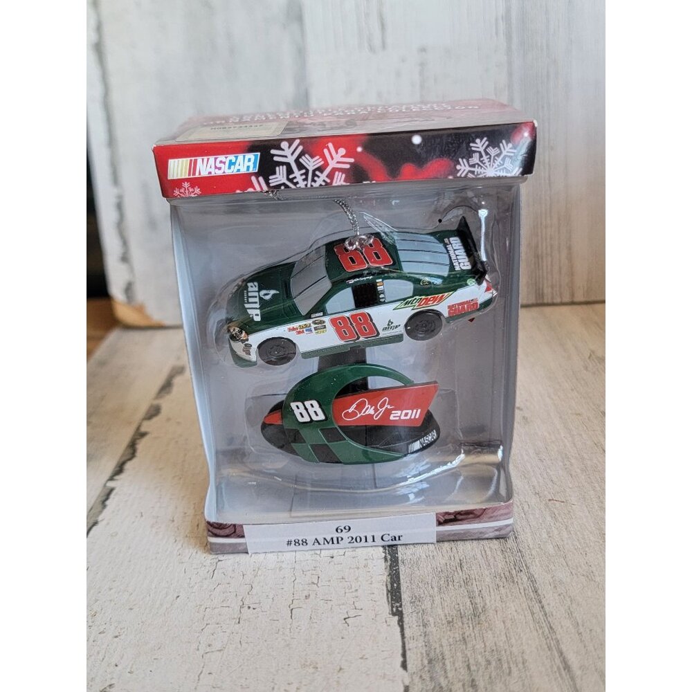 Dale‎ Earnhardt Jr Green car 88 Nascar vintage ornament Xmas racing